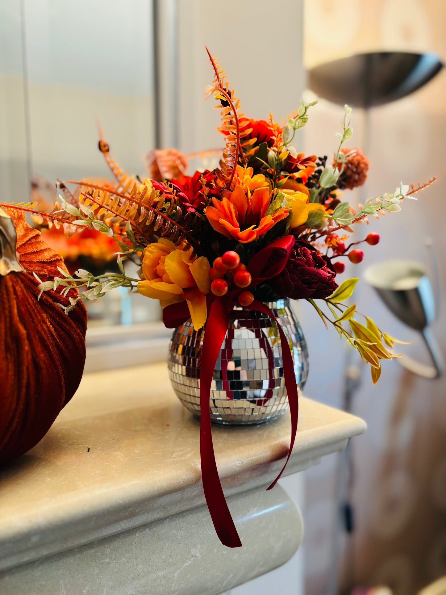Mirror Ball Autumn pot