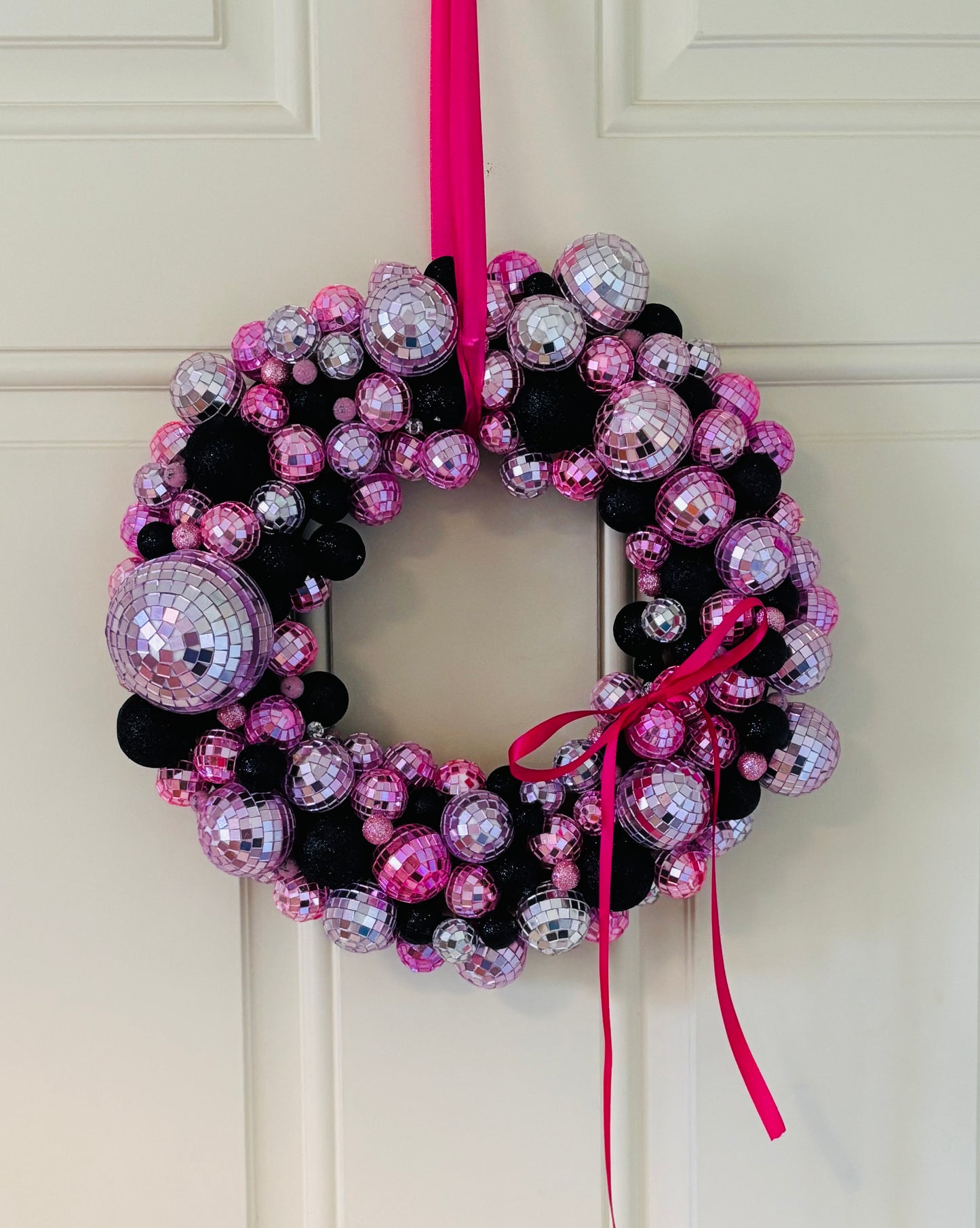 Pink and Black Disco Ball