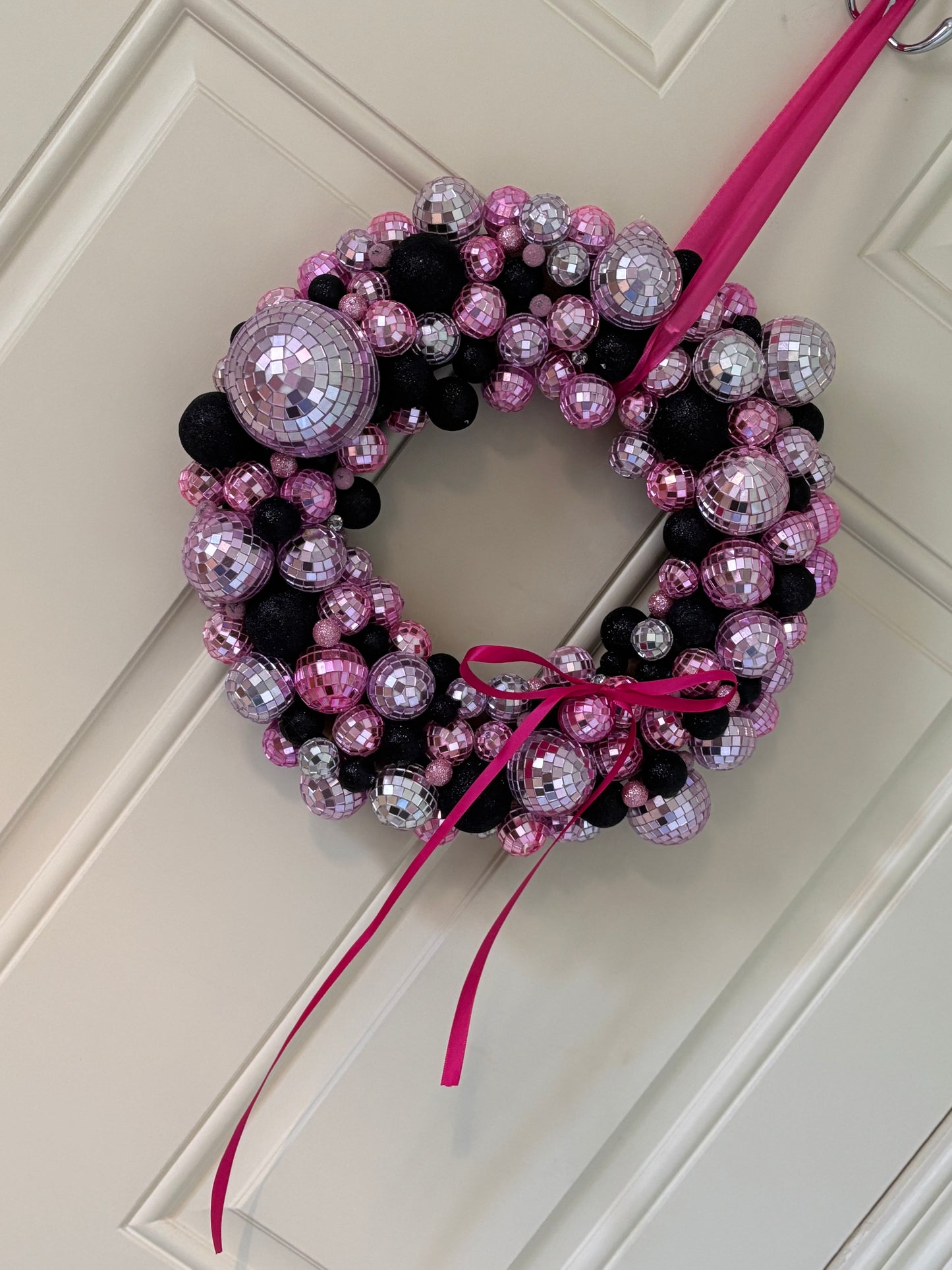 Pink and Black Disco Ball