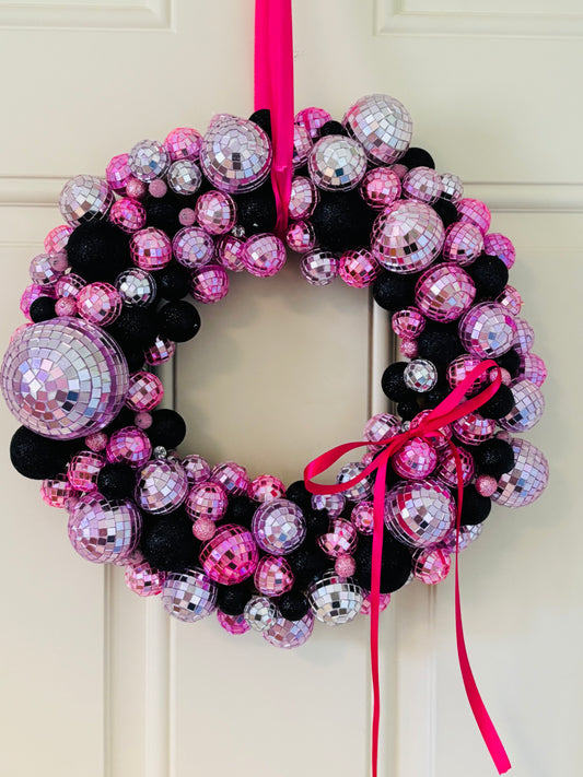 Pink and Black Disco Ball
